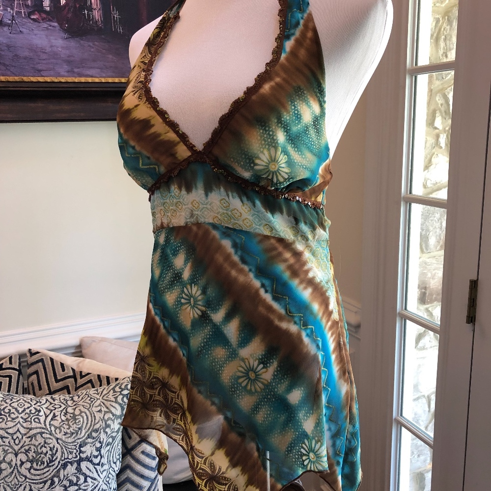 Cache Handkerchief Halter Top